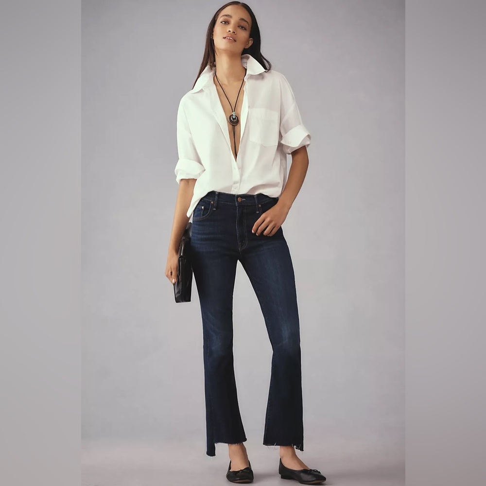 Mother The Insider Crop Step‎ Fray After Party Jeans Sz. 26